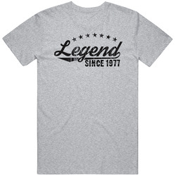 Legend Since 1977 Popular Birth Year Mens Soft Cotton Tee T Shirt
