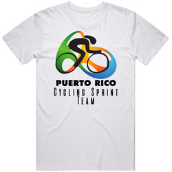 Puerto Rico Cycling Sprint Team Rio 2016 Olympic Event Logo Mens Soft Cotton Tee T Shirt