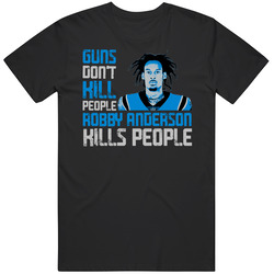 Guns Dont Kill Robby Anderson Kills People Carolina Football Mens Soft Cotton Tee T Shirt