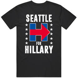 Seattle For Hillary Clinton President Election Support Mens Soft Cotton Tee T Shirt