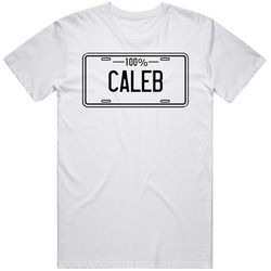 Caleb One Hundred Percent Best Father's Day Gift Mens Soft Cotton Tee T Shirt