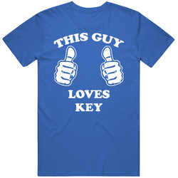 This Guy Loves Key Name Mens Soft Cotton Tee T Shirt