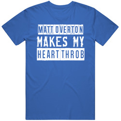 Matt Overton Makes My Heart Throb Indianapolis Football Player Cool Fan Mens Soft Cotton Tee T Shirt