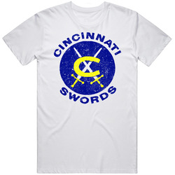 Cincinnati Swords American Hockey League Vintage Logo Mens Soft Cotton Tee T Shirt