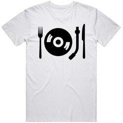 Food And Music Favorite Things Turntable Mens Soft Cotton Tee T Shirt