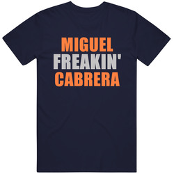 Miguel Cabrera Freakin Detroit Michigan Baseball Sports Mens Soft Cotton Tee T Shirt