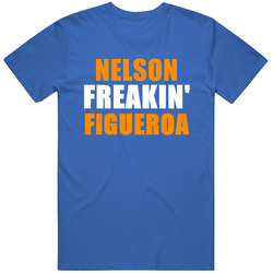 Nelson Figueroa New York Brooklyn Baseball Sports Freakin Mens Soft Cotton Tee T Shirt