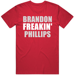 Brandon Phillips Cincinnati Baseball Sports Freakin Mens Soft Cotton Tee T Shirt