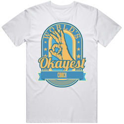 Worlds Okayest Coach Funny Custom Job Occupation Gift Mens Soft Cotton Tee T Shirt
