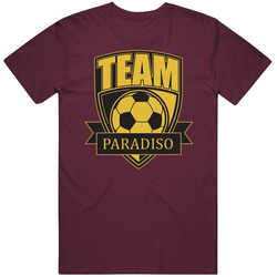 Team Paradiso Last Name Soccer Mens Soft Cotton Tee T Shirt