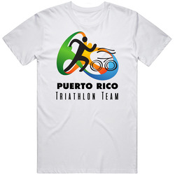 Puerto Rico Triathlon Team Rio 2016 Olympic Event Logo Mens Soft Cotton Tee T Shirt