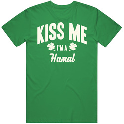 Hamal Kiss Me I'm A Last Name Irish Ireland St Patricks Day Mens Soft Cotton Tee T Shirt