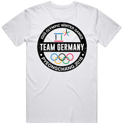 Team Germany Pyeongchang 2018 Winter Olympic Games Country Fan Mens Soft Cotton Tee T Shirt