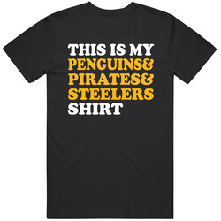 This Is My Pittsburgh Hockey Baseball Football Sports Teams Mashup Fan Mens Soft Cotton Tee T Shirt