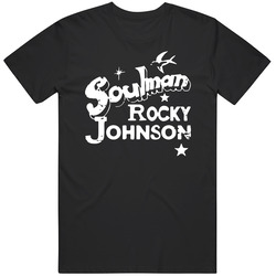 Soulman Rocky Johnson The Rock Wrestling Fan Mens Soft Cotton Tee T Shirt