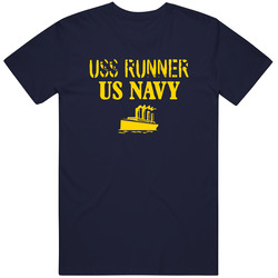 Uss Runner Us Navy Ship Crew Mens Soft Cotton Tee T Shirt