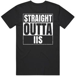 Straight Outta Iis Techie Mens Soft Cotton Tee T Shirt