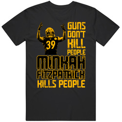 Guns Dont Kill Minkah Fitzpatrick Kills People Pittsburgh Football Mens Soft Cotton Tee T Shirt
