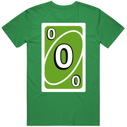 Zero 0 Green Uno Card Game Fan Halloween Fancy Dress Mens Soft Cotton Tee T Shirt