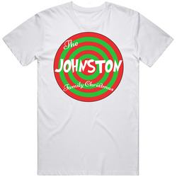 The Johnston Family Christmas Last Name Mens Soft Cotton Tee T Shirt