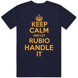 Ricky Rubio Keep Calm Let Him Handle It Utah Basketball Team Fan Sports Mens Soft Cotton Tee T Shirt