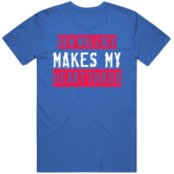 Ben Wallace Makes My Heart Throb Detroit Basketball Player Cool Fan Mens Soft Cotton Tee T Shirt