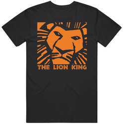 The Lion King Musical Logo Retro Graphic Unisex Soft Cotton Black Mens Soft Cotton Tee T Shirt