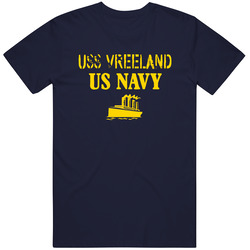 Uss Vreeland Us Navy Ship Crew Mens Soft Cotton Tee T Shirt