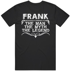 Frank Man Myth Legend Vintage Grunge Style Cool Name Mens Soft Cotton Tee T Shirt