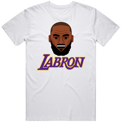 Labron Head Los Angeles Basketball Lebron James Mens Soft Cotton Tee T Shirt