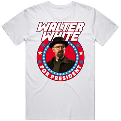 Walter White Breaking Bad For President Tv Show Villain Fan Mens Soft Cotton Tee T Shirt