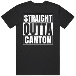 Straight Outta Canton Ohio City Compton Parody Mens Soft Cotton Tee T Shirt