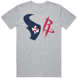 Houston Professional Sports Team Mash Up Mens Soft Cotton Tee T Shirt