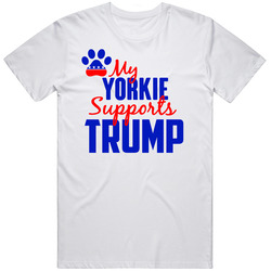 My Yorkie Supports Donald Trump 2016 President Mens Soft Cotton Tee T Shirt