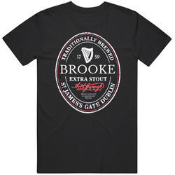 Brooke Irish Beer Label St Patricks Day Guinness Parody Grunge Mens Soft Cotton Tee T Shirt