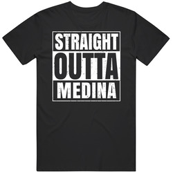 Straight Outta Medina High School Funny Graduation Parody Mens Soft Cotton Tee T Shirt