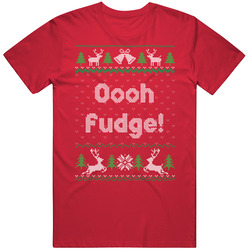 Oooh Fudge A Christmas Story Ugly Sweater Mens Soft Cotton Tee T Shirt