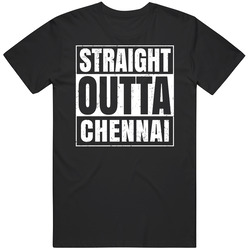 Straight Outta Chennai India Compton Parody Grunge City Mens Soft Cotton Tee T Shirt