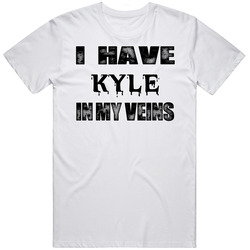 I Have Kyle In My Blood Last Name Mens Soft Cotton Tee T Shirt