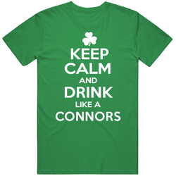 Keep Calm And Drink Like An Connors Irish Parody Mens Soft Cotton Tee T Shirt