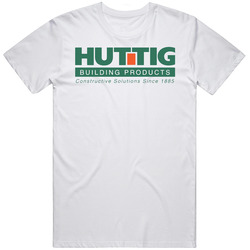 Huttig Building Products Nasdaq Company Logo Employee Fan Mens Soft Cotton Tee T Shirt