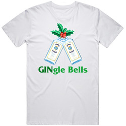 Bombay Saphire Gingle Jingle Bells Gin Bottle Christmas Party Mens Soft Cotton Tee T Shirt