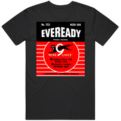 Eveready Nine Lives Battery 80s Nostalgia Mens Soft Cotton Tee T Shirt