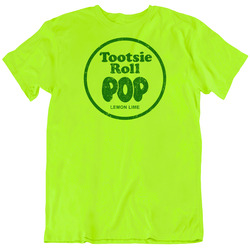 Tootsie Roll Pop Lemon Lime Logo Retro Candy Vintage Unisex Mens Soft Cotton Tee T Shirt