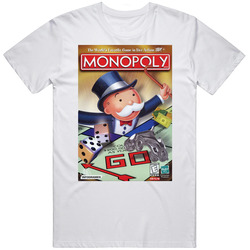 Monopoly 3d Live Action Boardgame Retro Vintage Box Cover Mens Soft Cotton Tee T Shirt