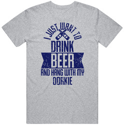 Dorkie I Just Want To Drink Beer With My Dog Pet Lover Men's Mens Soft Cotton Tee T Shirt