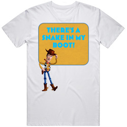 Theres A Snake In My Boot Toy Story Mens Soft Cotton Tee T Shirt
