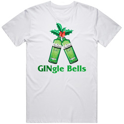 Gordon's Dry London Gingle Jingle Bells Gin Bottle Christmas Party Mens Soft Cotton Tee T Shirt