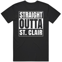 Straight Outta St. Clair Minnesota City Compton Parody Grunge Mens Soft Cotton Tee T Shirt
