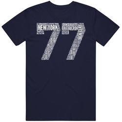 New York Nyy Baseball 1977 World Series Champions Retro Roster Sports Fan Mens Soft Cotton Tee T Shirt